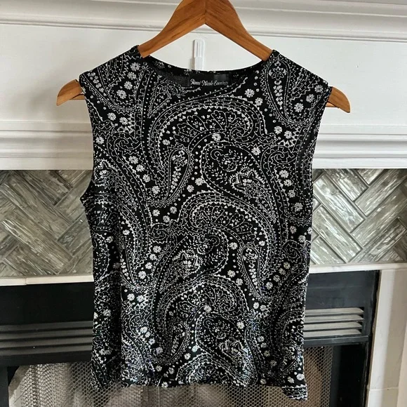 RONNI NICOLE EVENINGS Shimmery STRETCH Holiday GLITTER Slinky SPARKLING Top M - Picture 5 of 13